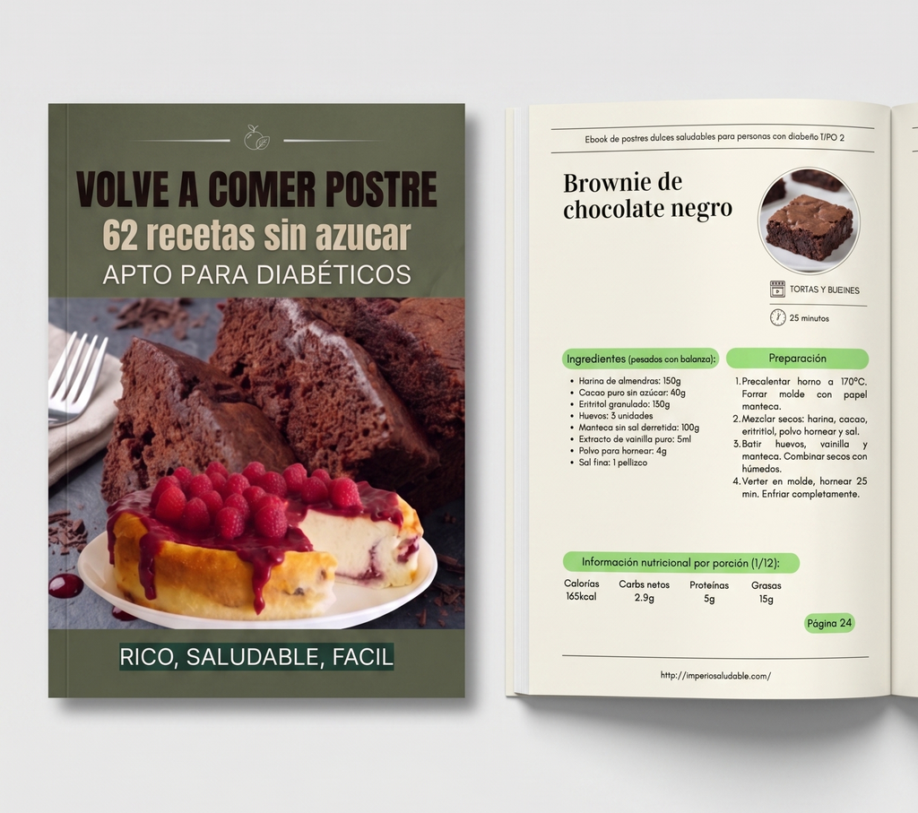 VOLVE AL POSTRE - Mega Pack 62 recetas postres SIN AZUCAR + 5 BONOS